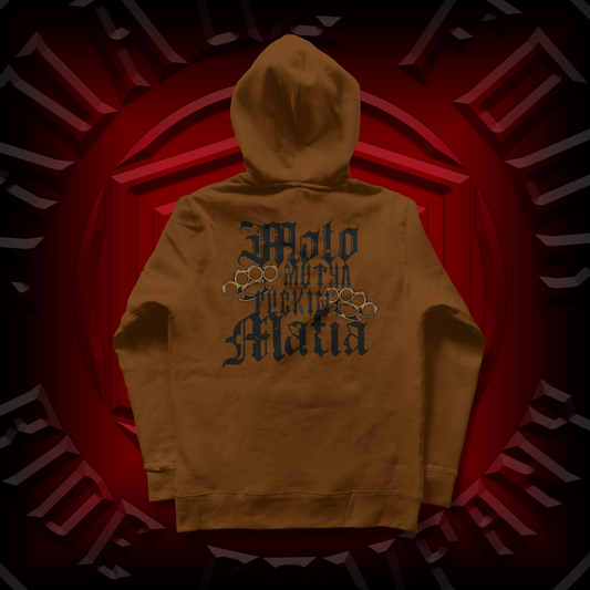 "Moto Mutha Fuckin' Mafia" Pullover Hoodie Coyote