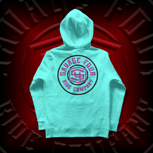 "Full Badge" Pullover Hoodie Teal