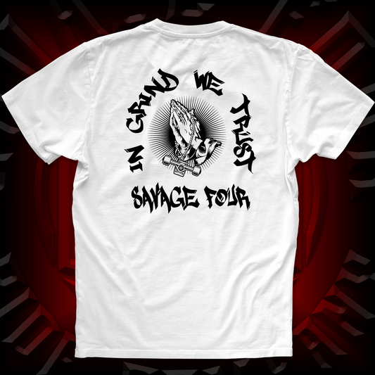 "In Grind We Trust" Tee White