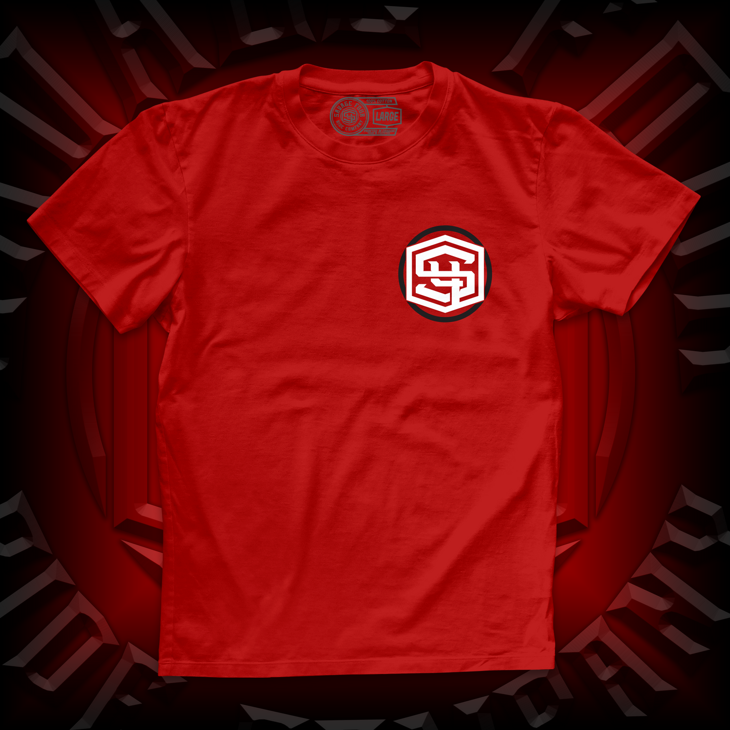 "Full Badge" Tee Red