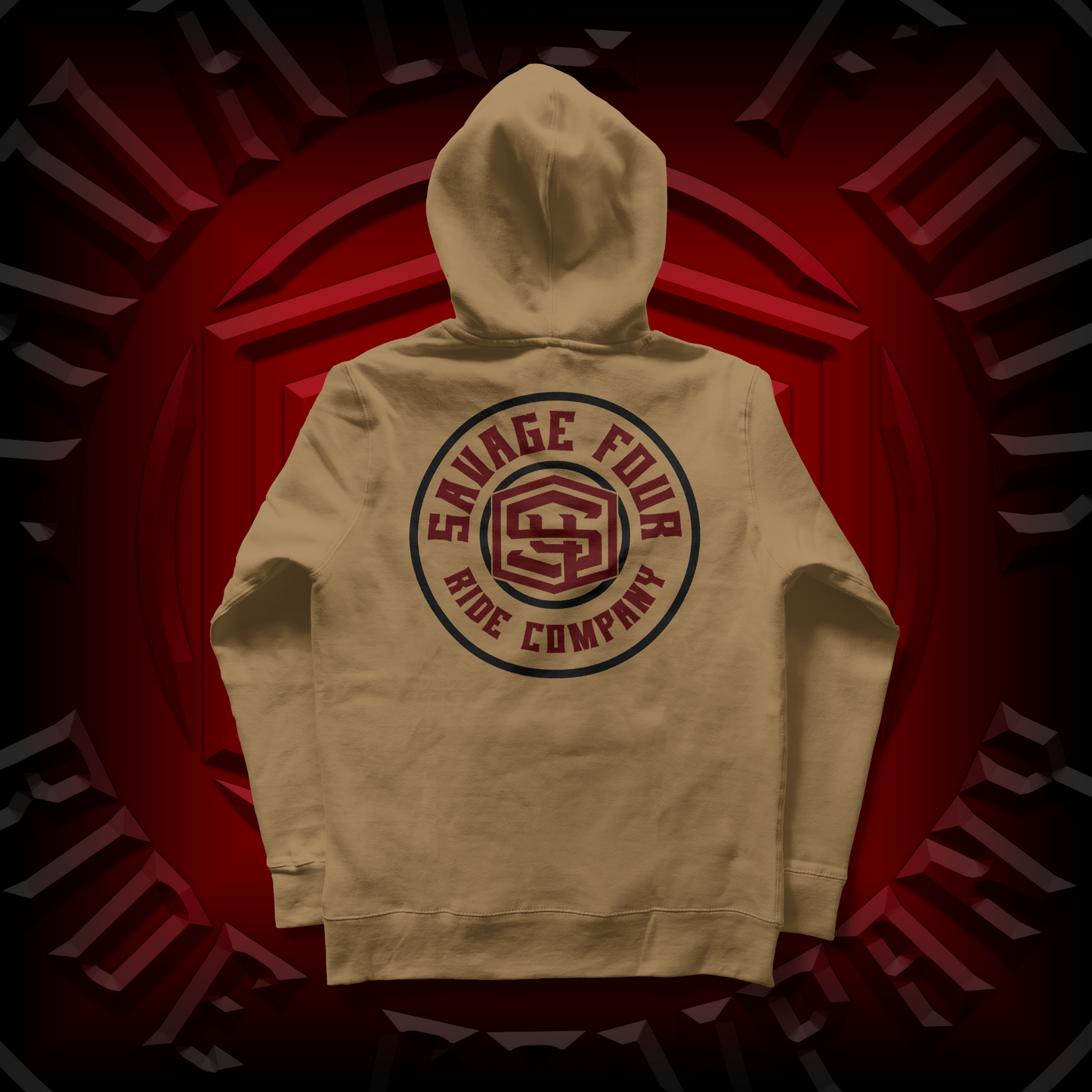 "Full Badge" Pullover Hoodie Sand
