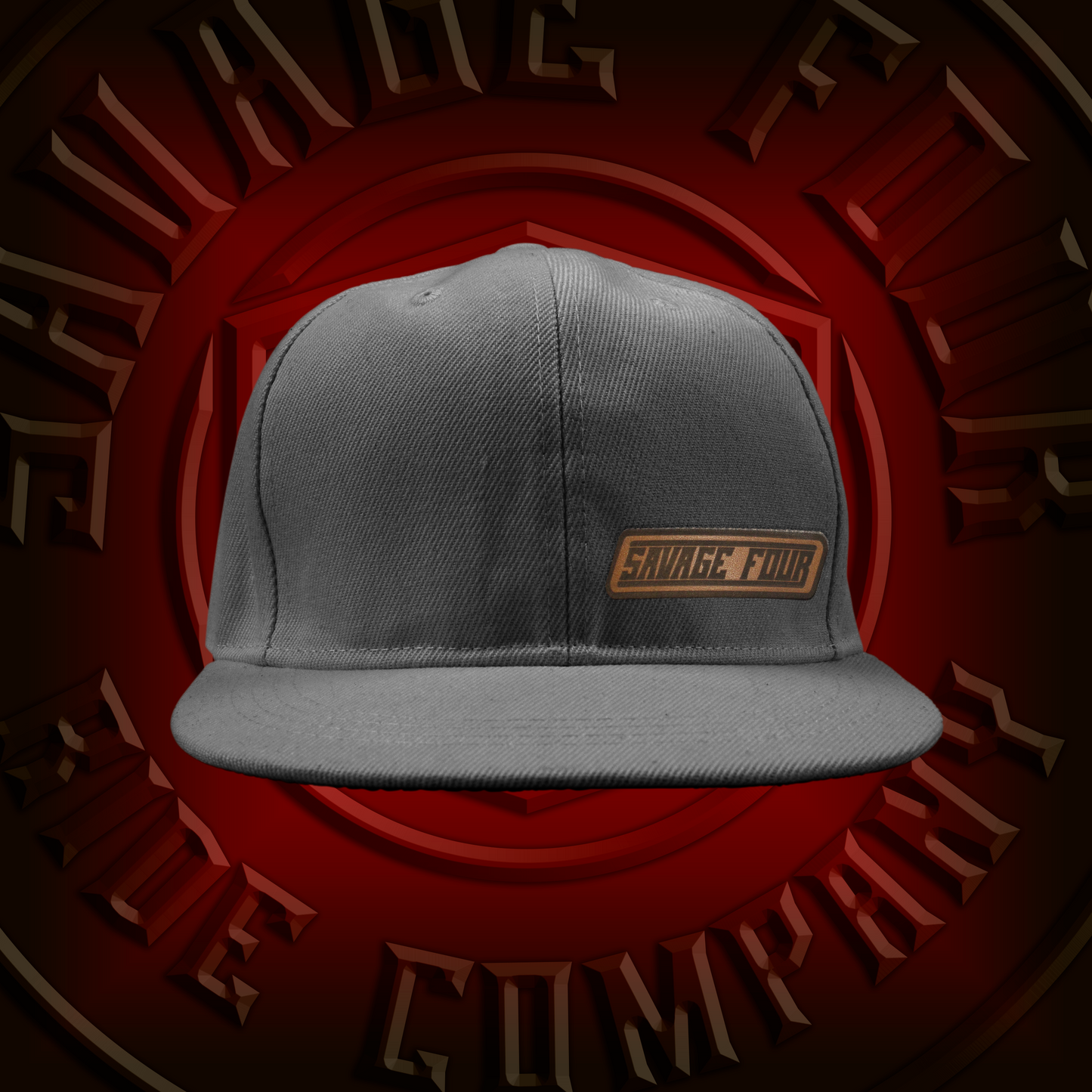 Leather Patch Snapback Hat