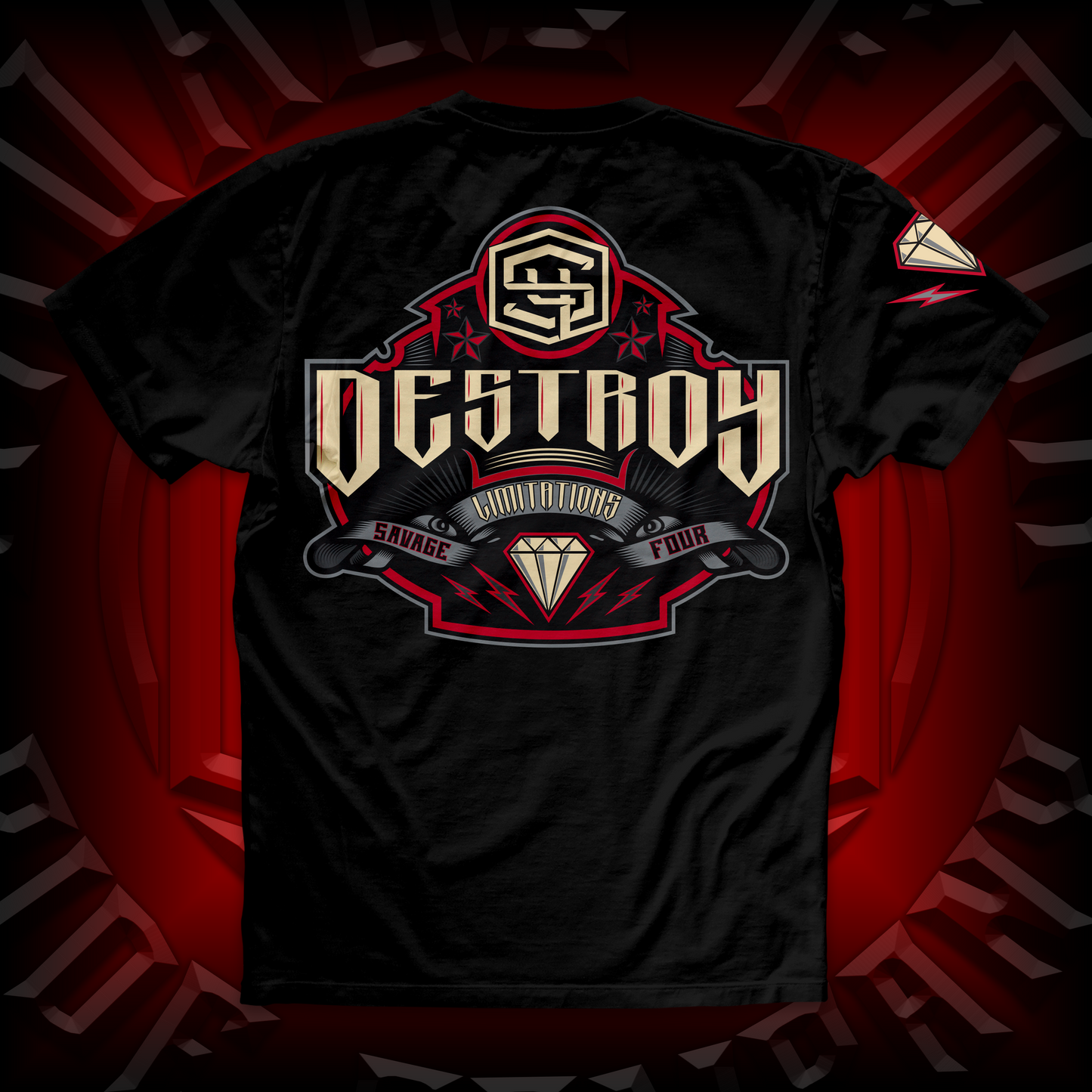 "Destroy" Tee Black