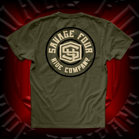 "Full Badge" Tee Olive Drab