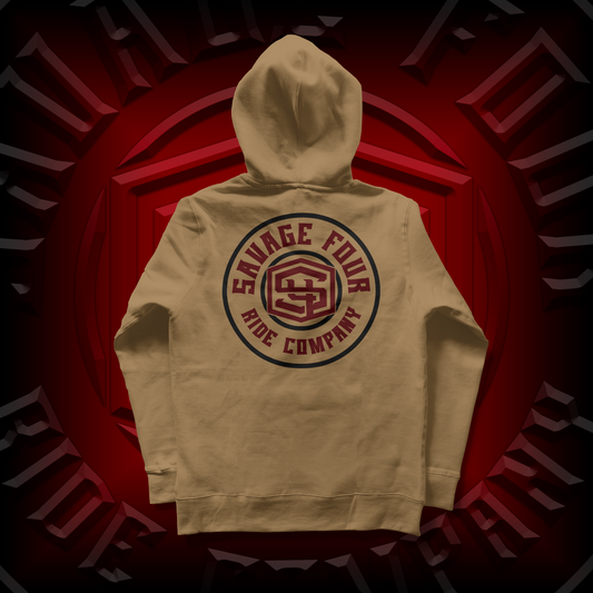 "Full Badge" Pullover Hoodie Sand