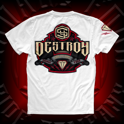 "Destroy" Tee White